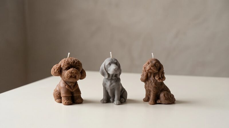 Kutyafajta gyertyák – Akita, mopsz, pudli, weimaraner és cocker