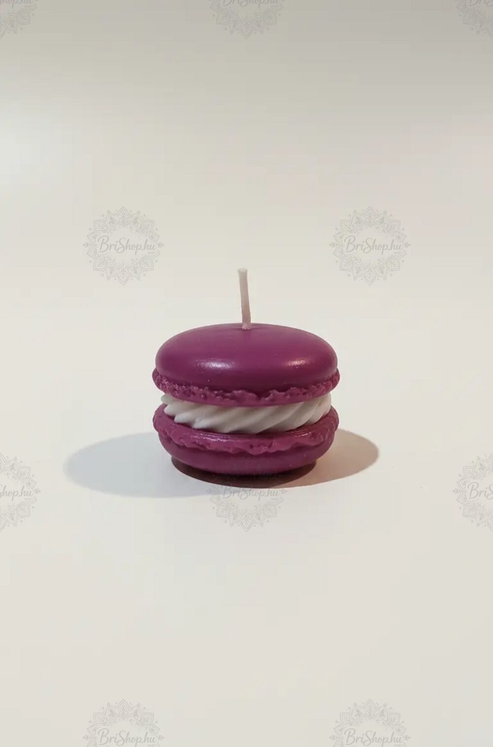 Macaron alakú szójaviasz gyertya – pasztell desszert