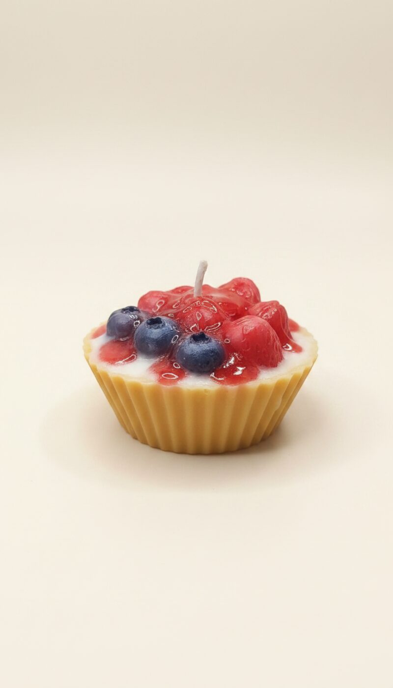 Áfonyás muffin szójaviasz gyertya – Tejszines-áfonyás muffin