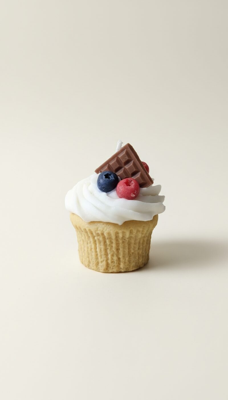 Krémes áfonyás muffin szójaviasz gyertya
