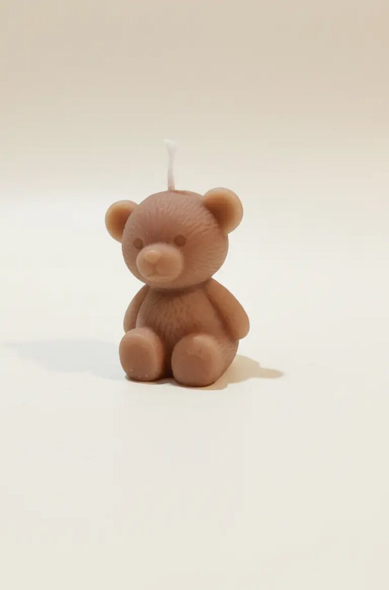 Pici teddy maci szójaviasz gyertya