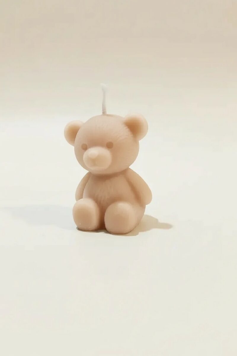 Pici teddy maci szójaviasz gyertya