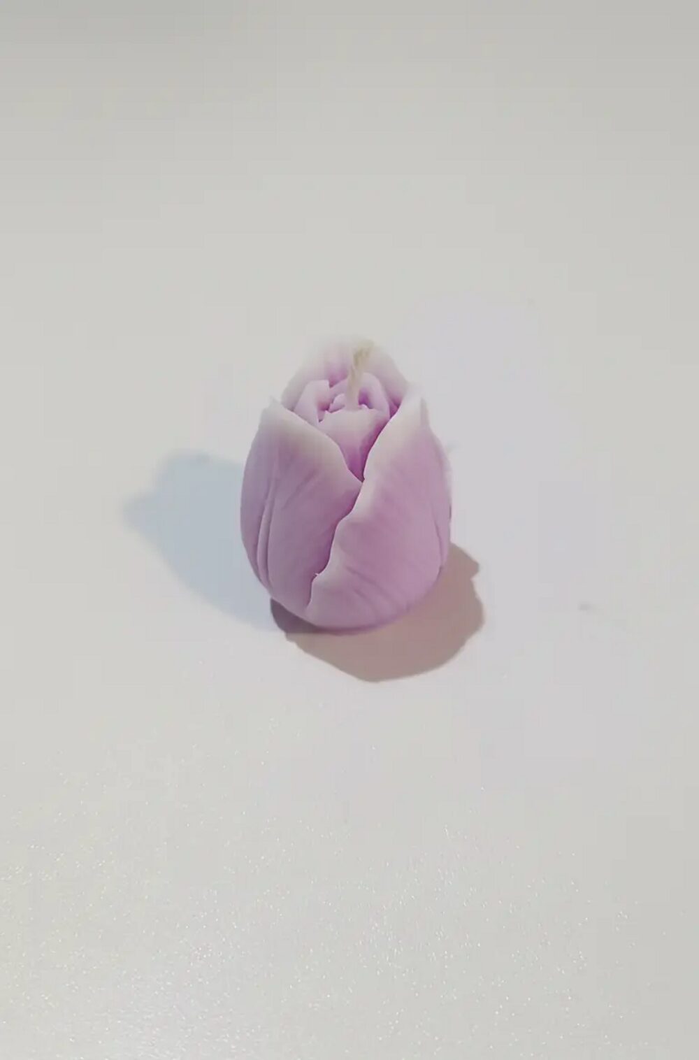 Rózsaszín tulipán alakú szójaviasz gyertya pamut kanóccal