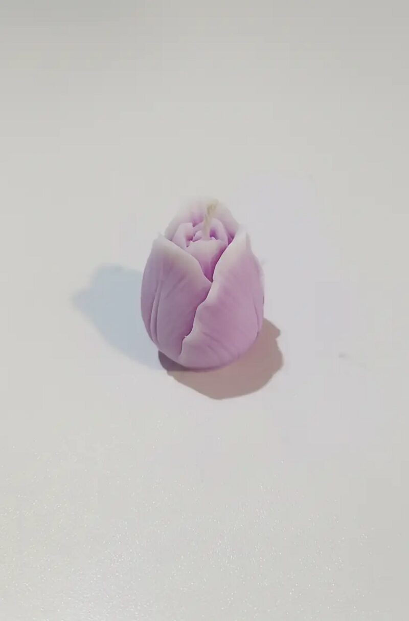 Tulipán alakú szójaviasz gyertya – tavaszi forma